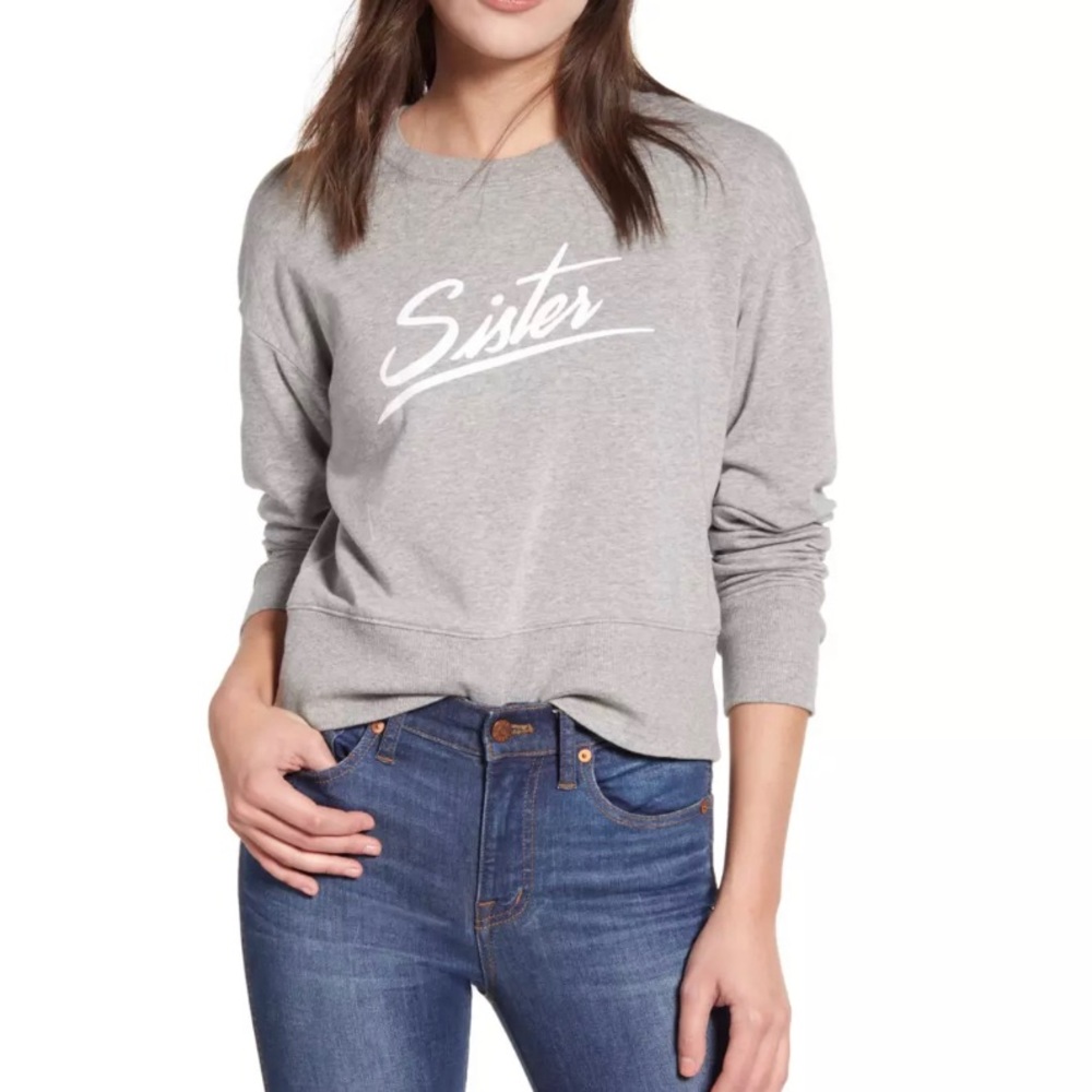 Mile (s) By Madewell Cropped Pullover Sweatshirt